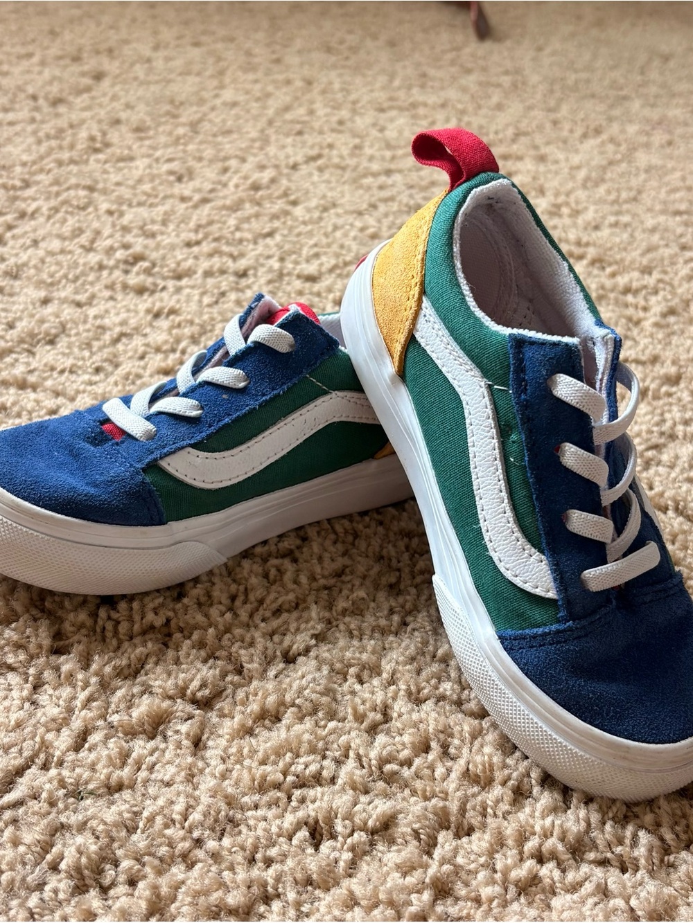 Toddler Old Skool Size 10 Vans- Blue & Green